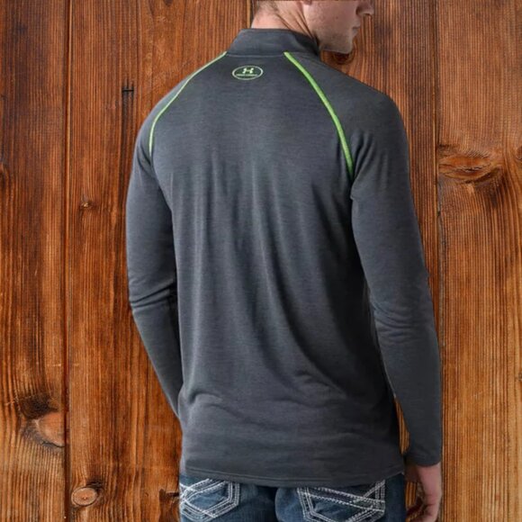 Under Armour Mens Long Sleeve Heatgear Performance Herringbone Half Zip Athletic - Picture 2 of 7